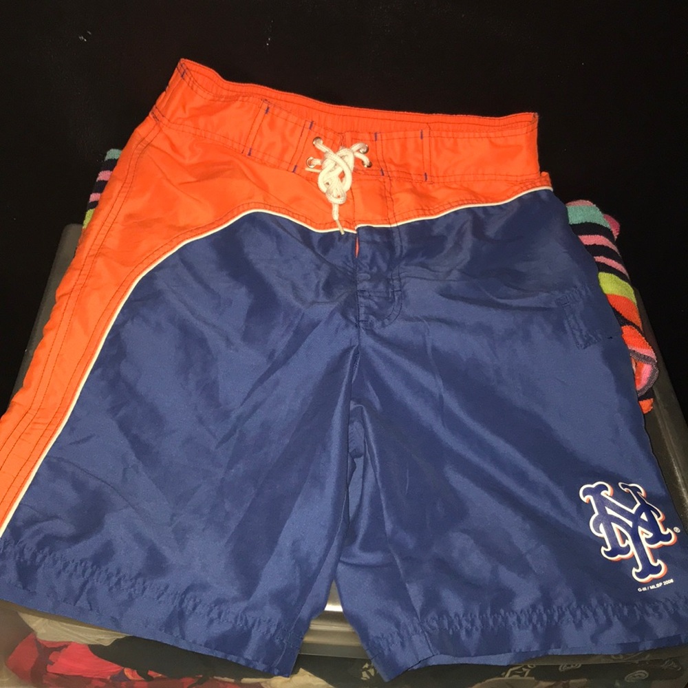Official New York Mets Swim Trunks